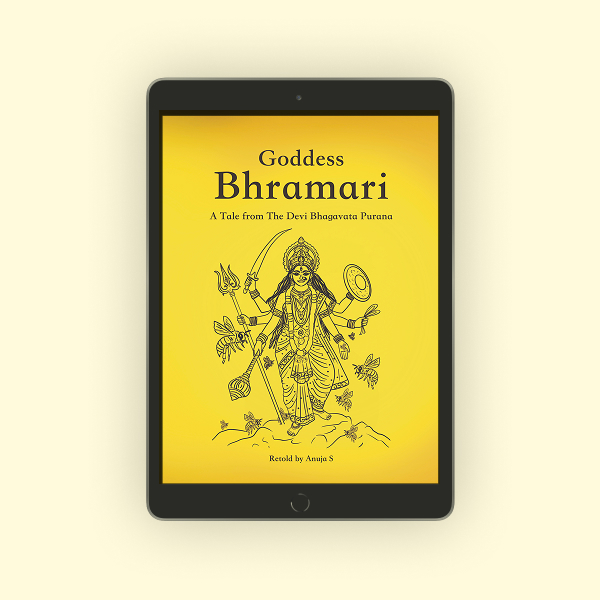 Goddess Bhramari Hindu mythology ebook cover – Anujas