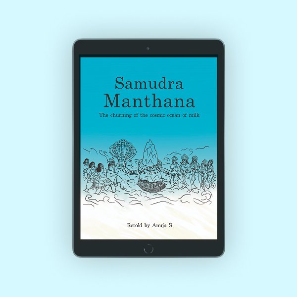 Samudra Manthana Hindu mythology ebook cover – Anujas
